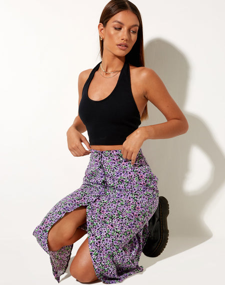 Tindra Midi Skirt in Washed Ditsy