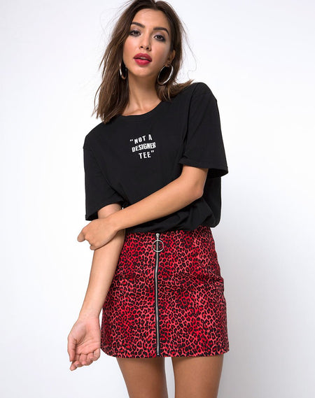 Exni Mini Skirt in Zip's Zebra Pink