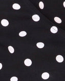 Riva Dress in Medium Polka B/W