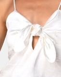 Roce Top in Satin Ivory