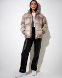 Image of Rofer Puffer Jacket in Beige Smoke