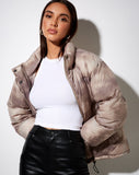 Image of Rofer Puffer Jacket in Beige Smoke