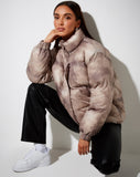 Image of Rofer Puffer Jacket in Beige Smoke