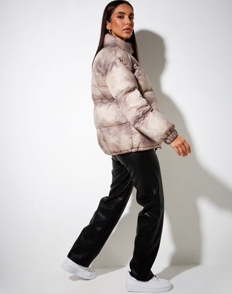 Image of Rofer Puffer Jacket in Beige Smoke