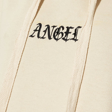 Oversize Hoody in Stone with Angel Embro