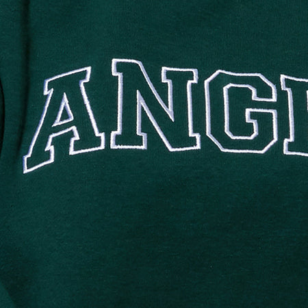 Glo Sweatshirt in Bottle Green with 'Angel' Embro in White