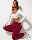 Image of Roider Jogger in Burgundy Angel Embro