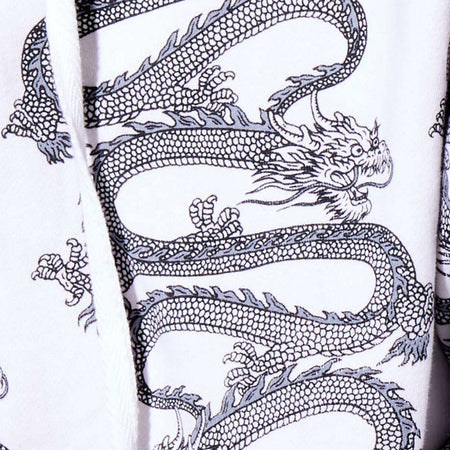 Roky Cropped Hoody in Dragon Rope White Placement