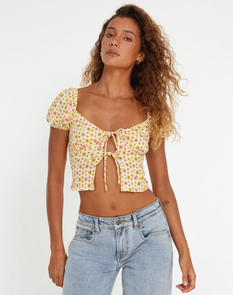 image of Rom Top in Daisy Chain Cream