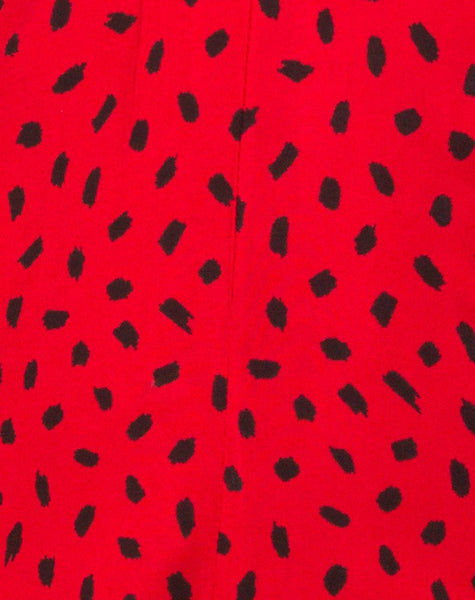 Romalo Playsuit in Mini Diana Dot Red and Black