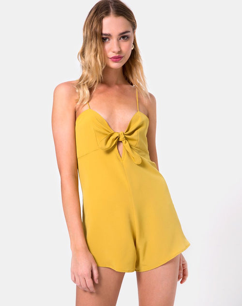 Roman Playsuit in Mustard