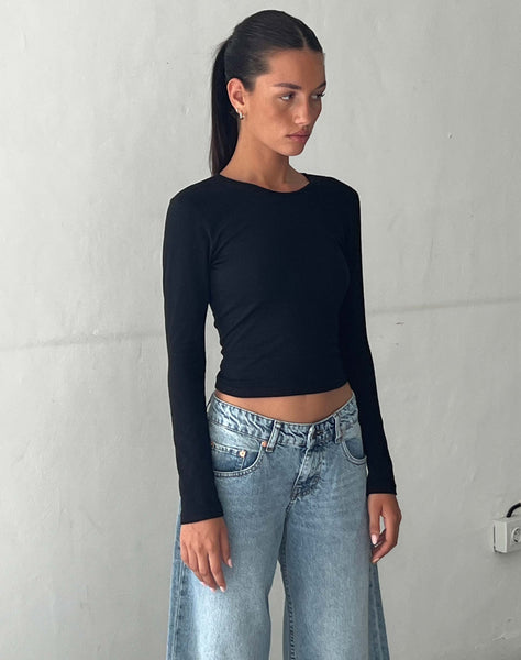Image of Bon Long Sleeve Top in Black