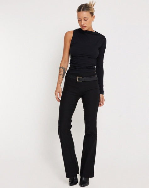 Image of Roonhi Long Sleeve One Shoulder Top in Black