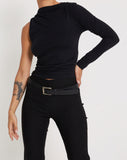 Image of Roonhi Long Sleeve One Shoulder Top in Black