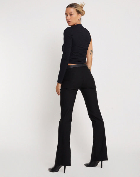 Image of Roonhi Long Sleeve One Shoulder Top in Black