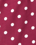 Roppan Slip Dress in Medium Polka Wine