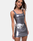 Rosie Dress in Metallic Silver