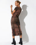 image of Roska Midi Dress in Photo Brown