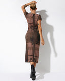 image of Roska Midi Dress in Photo Brown