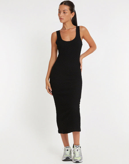 Virnilia Halterneck Maxi Dress in Black