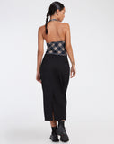 image of Roula Halter Top in 20's Check Black and Grey