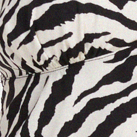 Roula Halter Top in 90's Zebra Black and White