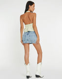 image of Roula Halter Top in Sage Check