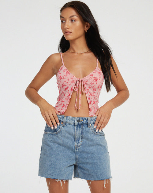 image of Rumak Top in Love Bloom Pink Flock