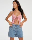 image of Rumak Top in Love Bloom Pink Flock