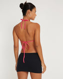 image of Runita Halter Top in Mini Sequin Metallic Pink