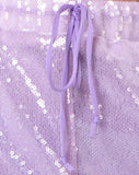 Runner Short in Matte Mini Sequin Lilac