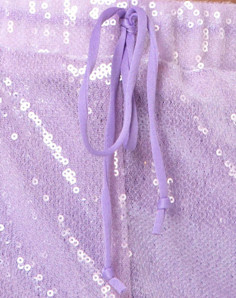 Runner Short in Matte Mini Sequin Lilac