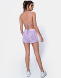 Runner Short in Matte Mini Sequin Lilac