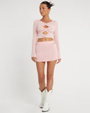 image of Ruti Long Sleeve Top in Crepe Baby Pink