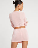 image of Ruti Long Sleeve Top in Crepe Baby Pink