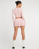 image of Ruti Long Sleeve Top in Crepe Baby Pink