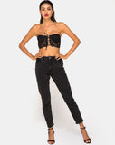 Ryilup Bralet Top in Lace Black