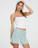 Image of Rylee Mini Skirt in Pretty Petal Green