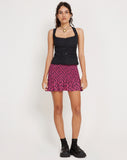 Image of Rylee Mini Skirt in Raspberry Floral