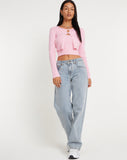 image of Sabai Button Up Cardi in Pink