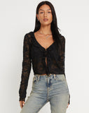 image of Sadiru Cardi in Lace Black