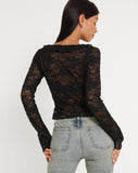 image of Sadiru Cardi in Lace Black