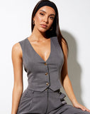 Safar Vest in Charcoal