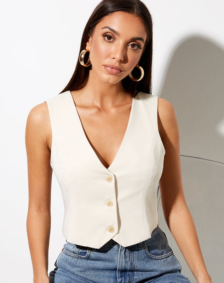 Dapa Crop Top in White