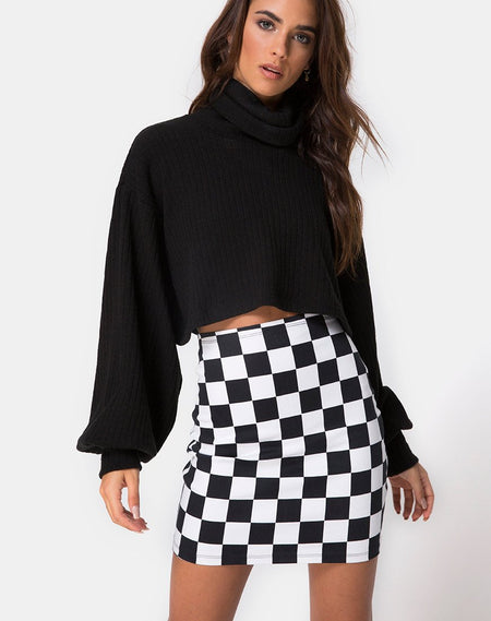 Mini Broomy Skirt in Oversize Jaguar