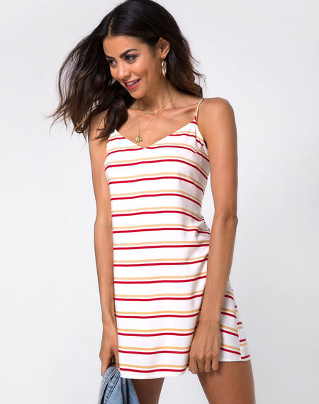 Sagha Dress Slip Dress in Classic Stripe Horizontal