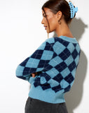 Image of Saidi Cardi in Diamond Blue and Navy