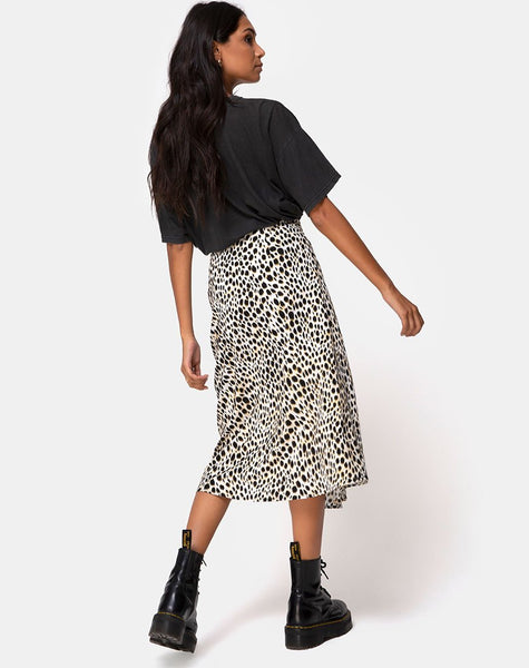 Saika Midi Skirt in Cheetah