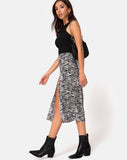 Saika Midi Skirt in Classic Zebra