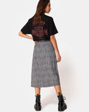 Saika Midi Skirt in Ditsy Leopard Grey